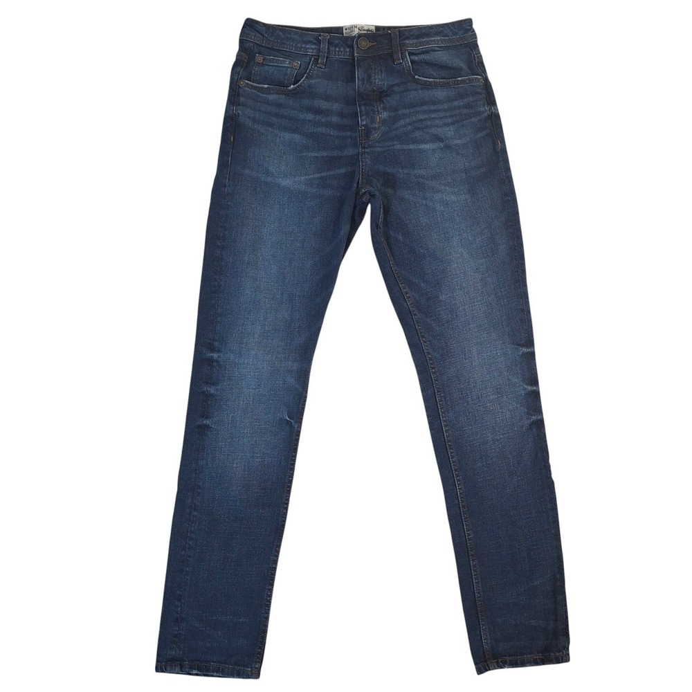The Stronghold Selvedge Relaxed Tapered‎ Jeans Men's 32x34* Blue Button Fly
